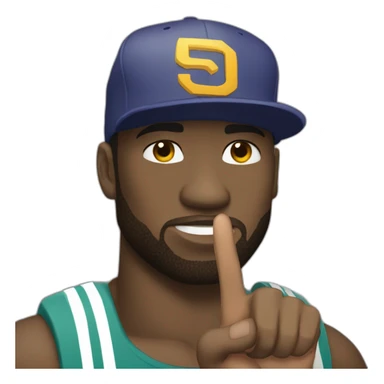 50 CENT SEÑALANDO SU MANO a otra persona de frente sticker