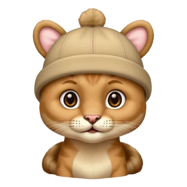 puma wearing a baby hat sticker