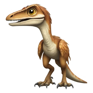 Velociraptor with feathers sticker