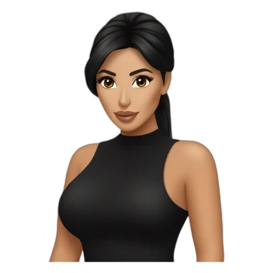 Kim Kardashian with black dress sticker
