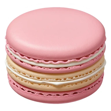light pale pink macaron with white filling sticker