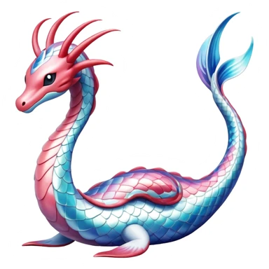 Milotic-Dragonair-Fakémon-hybrid-creature (full body)  sticker