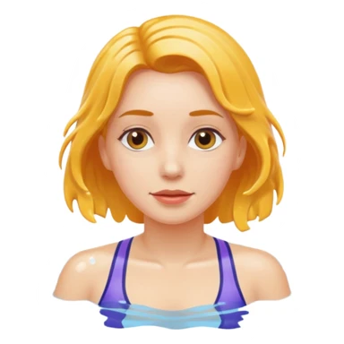 Swimming lady sticker