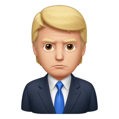 no... TAKE THE TRUMP CHARACTER SO THAT WE ARE LOOKING DOWN AT HIM FROM AN ISOMETRIC OVERHEAD ANGLE sticker