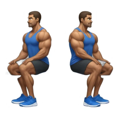 Man bench musculation sticker