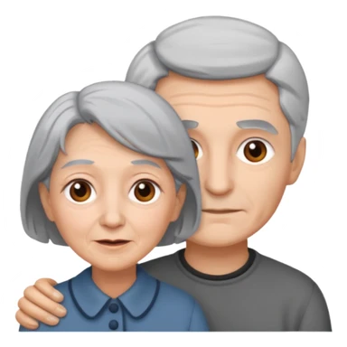 lo mismo que estas haciendo solo coloca alado de la abuela un hombre joven  sticker