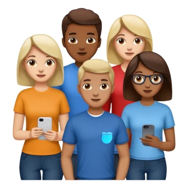 group of people ultimately creating a social media agency sticker