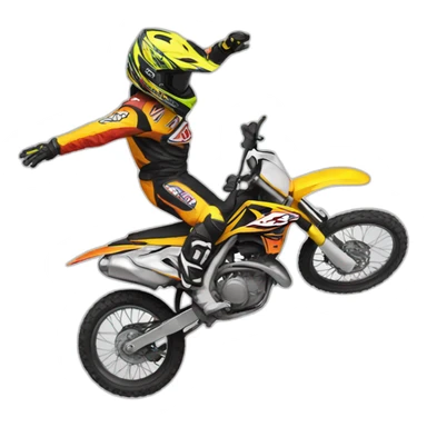 Motocross making acrobatics  sticker