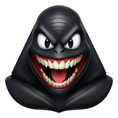 pyramide noir avec sourire de venom sticker