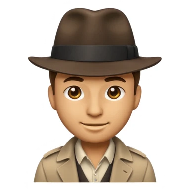 gangster emoji, wearing a fedora, smirking sticker