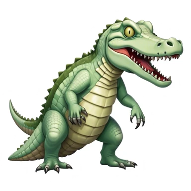 zombie monstrous pale skinned decaying greenish white alligator, vicious, boss monster, full body, dirty, undead sticker
