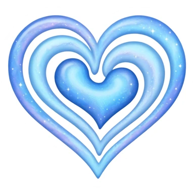 pastel blue galaxy heart sticker