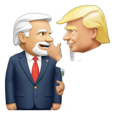 emojis-donald Trump with Narendra modi in garden-so sticker