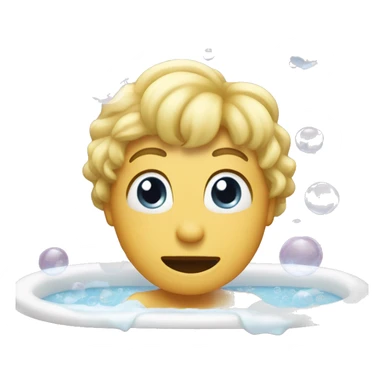 a do in the bathtub with soap bubbles sticker