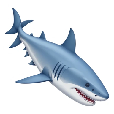 Un tiburón con zapatos Nike azules sticker