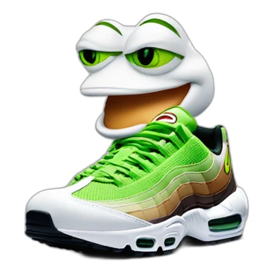 Pepe wearing Nike airmax 95 sticker