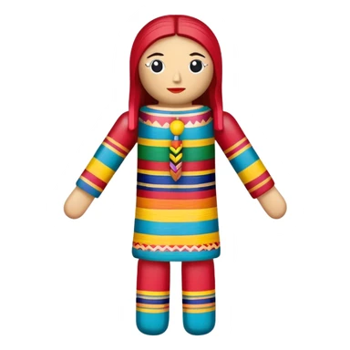 traditional Guatemalan worry doll sticker