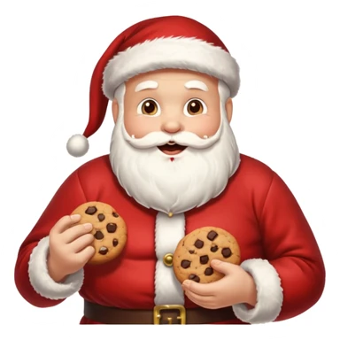 Santa stealing cookies sticker