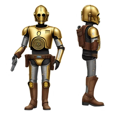 Old dirty west Bounty hunter C3po sticker