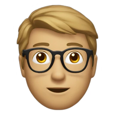 Un chient avec des lunettes de soemî sticker