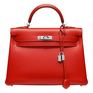 hermes kelly bag bright red silver hardware sticker