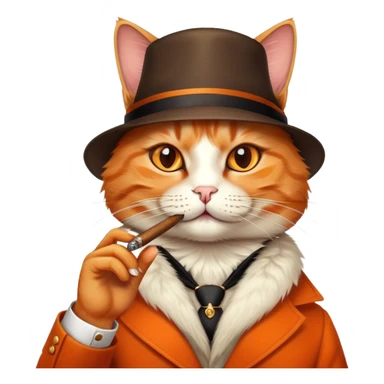 Cat smoking with style sticker