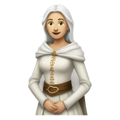 white medieval woman rich sticker