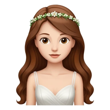 Красивая девушка с длинными волосами на свадьбе  sticker