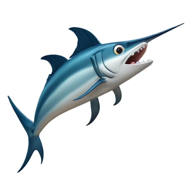 marlin happy with long beak  sticker