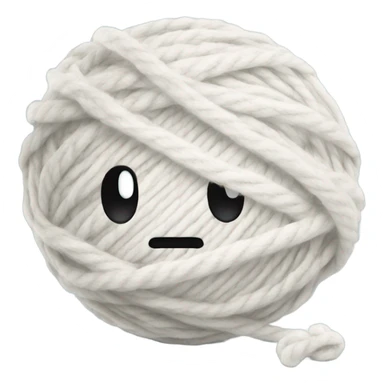 White ball of yarn sticker