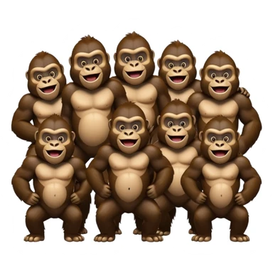 Fun group of gay gorillas sticker