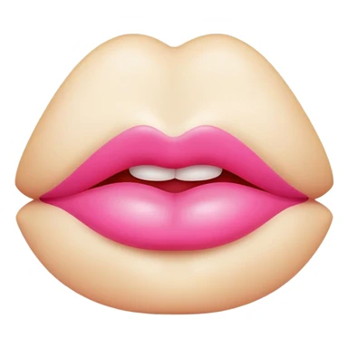 Pink kissing lips sticker