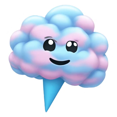 A cotton candy cloud sticker