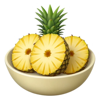 Pineapple slice in a bowl  sticker