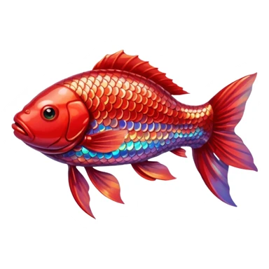 Red carp sticker