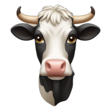 Caca qui court avec une tête de vache sticker