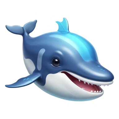 Cinematic Comical Humpback Whale Portrait Emoji, Head tilted dramatically with an exaggeratedly shocked expression, featuring a massive yet graceful body with wide, comically expressive eyes full of playful disbelief and animated pectoral fins, Simplified yet hilariously expressive features, highly detailed, glowing with a slightly sassy oceanic glow, high shine, dramatic yet playful, stylized with an air of cheeky marine mischief, soft glowing outline, capturing the essence of a meme-worthy humpback whale that looks ready to make waves with its hilariously dramatic antics! sticker