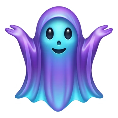 glitter purple and cian ghost glory sticker