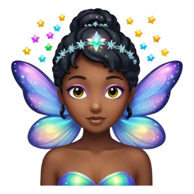 Black fairy with fairy dust sticker