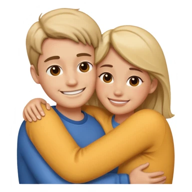 two people cuddling sticker