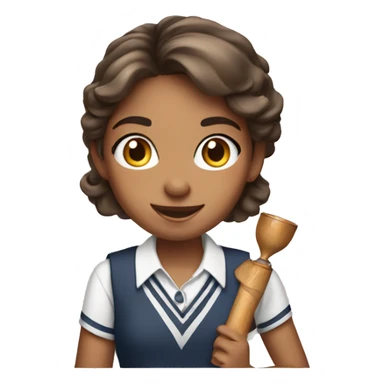 Cute preppy girl holding a stanley sticker