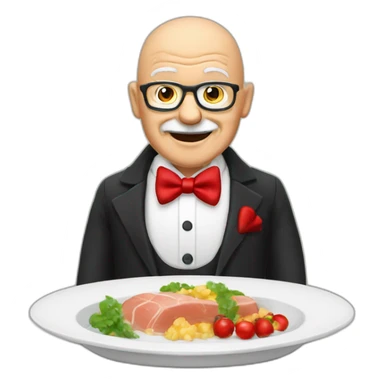 bald-grandpa-with-red-bow-tie-and-dinner-jacket sticker