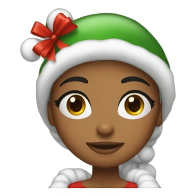 Christmas girl on the bed sticker