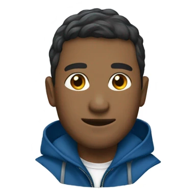 a blue jacket sticker