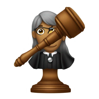A JUDGE HOLDING A GAVEL sticker