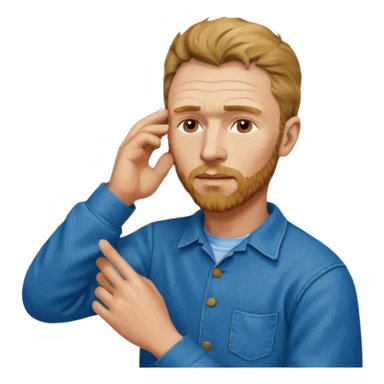 van gogh painting on a canvas while holding his ear sticker