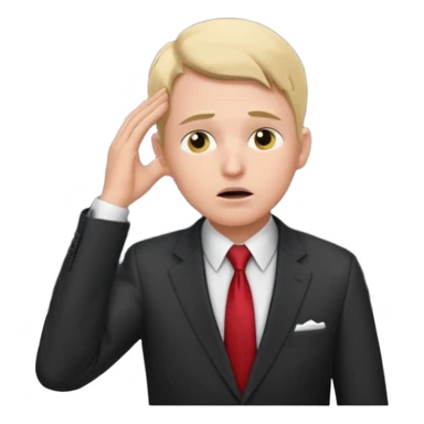 Mach mir einen Trader an der wallstreet der sich fragend an den kopf greift sticker