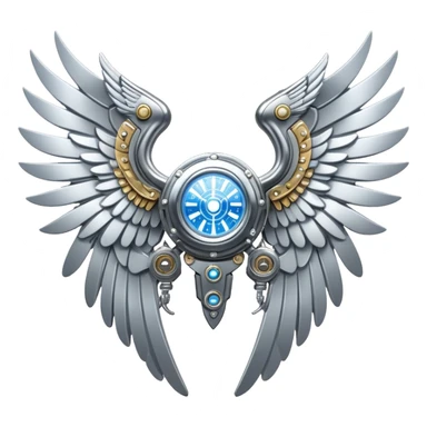 sorayama champion wings mechanical glowing sticker