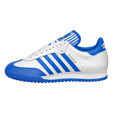 Adidas Samba blanche et bleue sticker