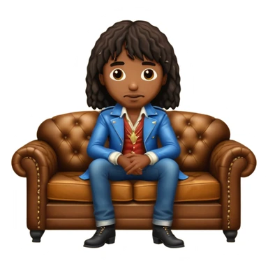 Rick james on a couch sticker